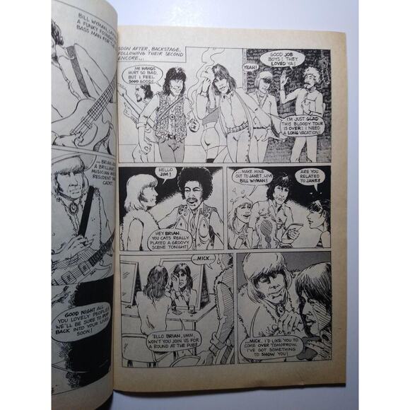 The Rolling Stones Rock Fantasy Comic Jan 1990 Classic Rock Artwork Vintage NOS - Picture 9 of 10